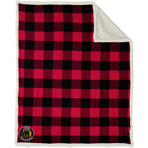 MD Jr. Black Bears Flannel Sherpa Blanket