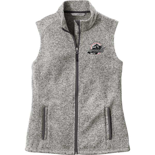 Allegheny Badgers Ladies Sweater Fleece Vest