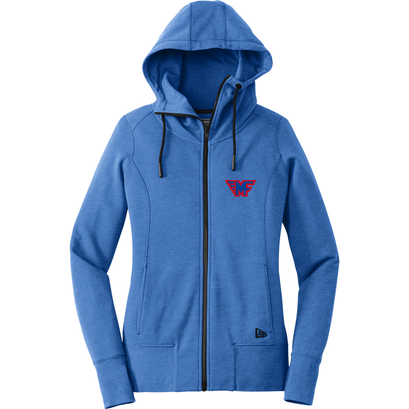 Mid-Fairfield New Era Ladies Tri-Blend Fleece Full-Zip Hoodie