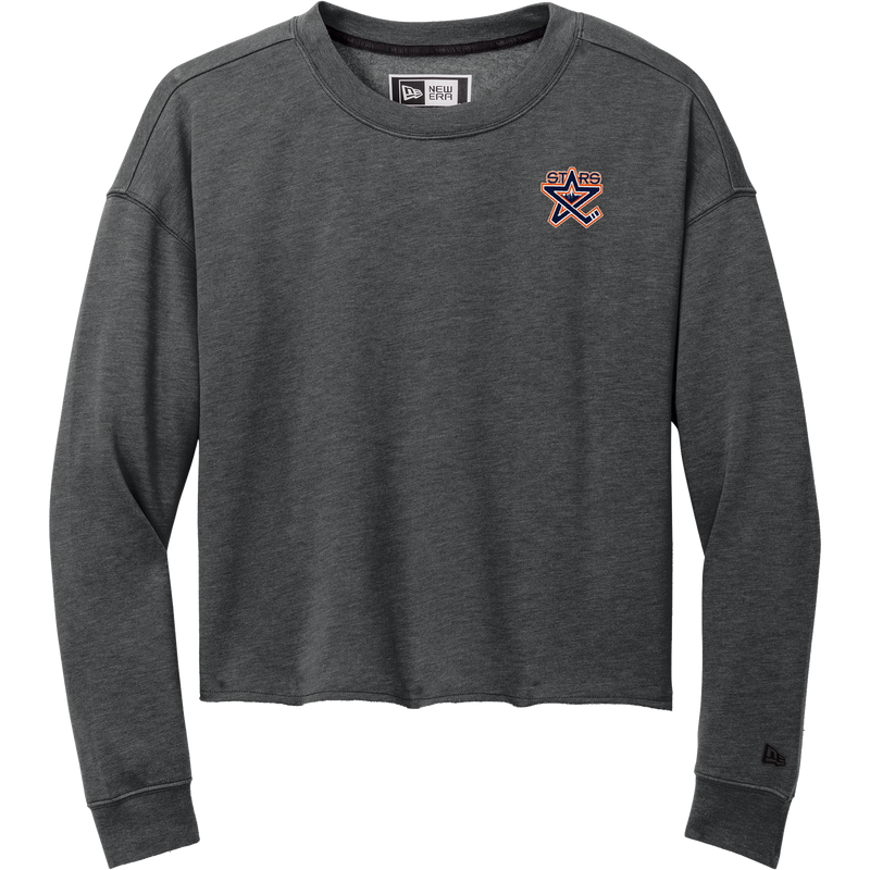 NY Stars New Era Ladies Tri-Blend Fleece Crop Crew