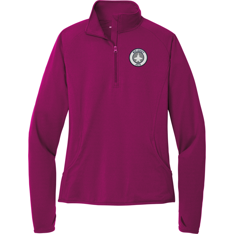 NJ Jets Ladies Sport-Wick Stretch 1/4-Zip Pullover