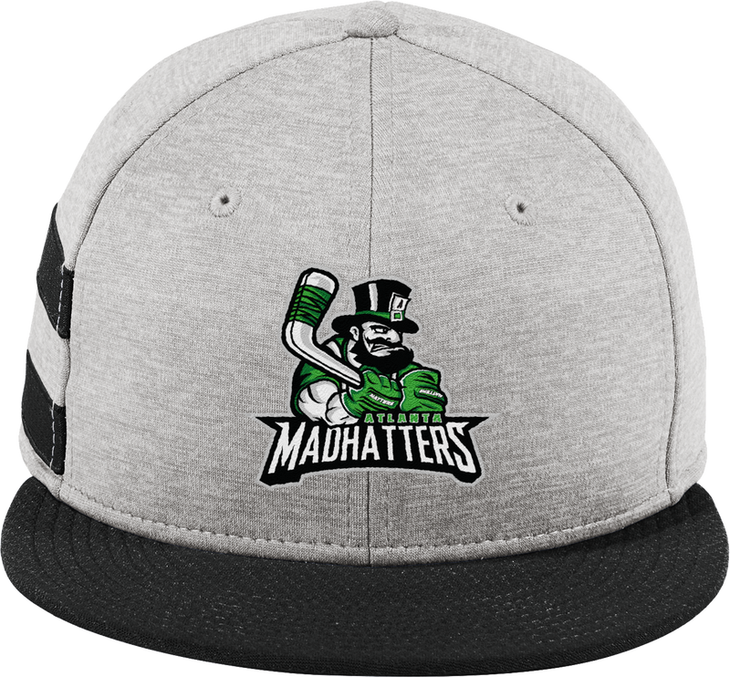 Atlanta Madhatters New Era Shadow Heather Striped Flat Bill Snapback Cap