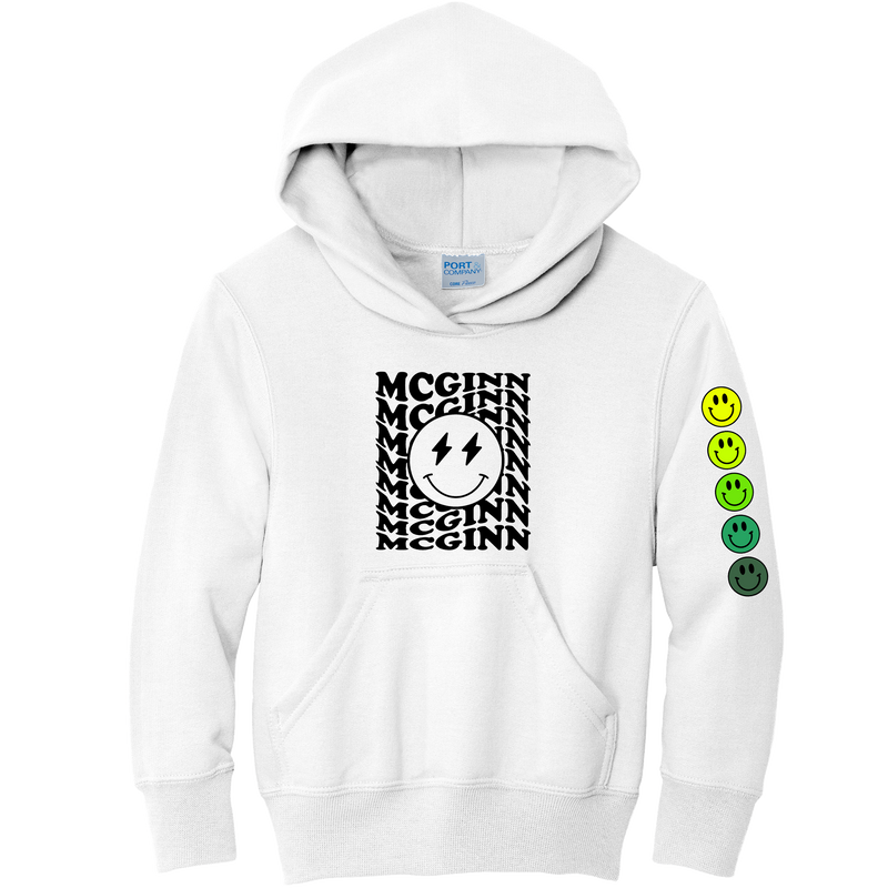 McGinn Youth "Smiley Sleeve" Fleece Pullover Hooded Sweatshirt