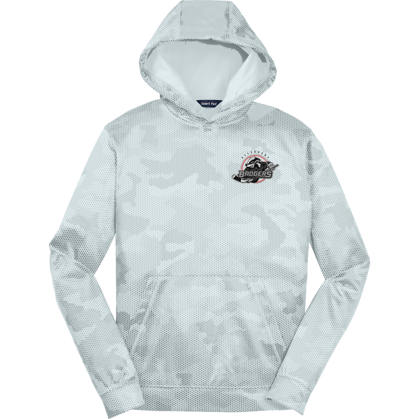 Allegheny Badgers Youth Sport-Wick CamoHex Fleece Hooded Pullover