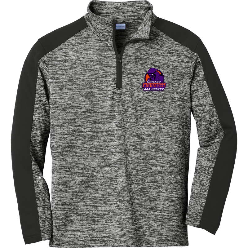 Chicago Phantoms Youth PosiCharge Electric Heather Colorblock 1/4-Zip Pullover